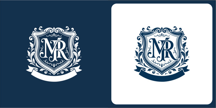 Elegant monogram logo designs with ornate details.