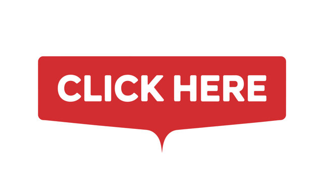 click here button flat icon red white