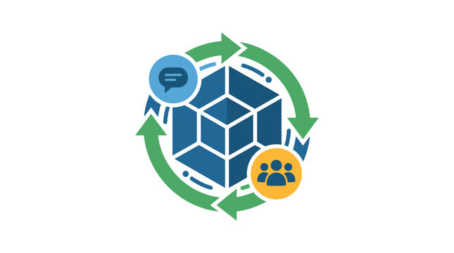Circular economy and recycling concept.