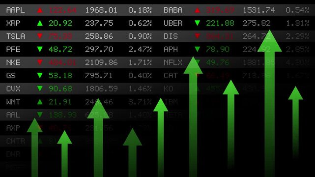 Stock exchange - finance background loop