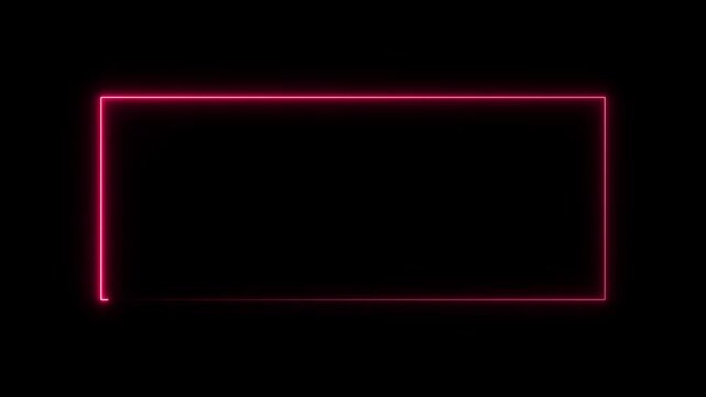 Arte Abstracto Ne&oacute;n con L&iacute;neas. Vibrant neon frame against a dark background, showcasing a bold and colorful design.