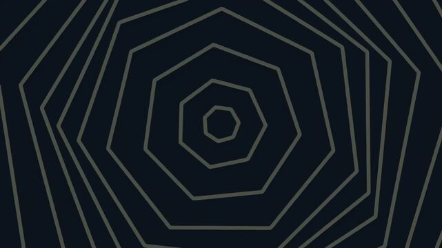 Pulsing geometric concentric shapes moving on a dark background