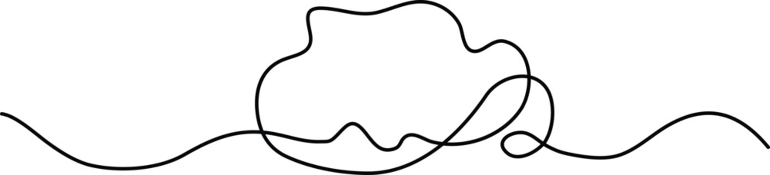 Continuous oneline drawing of sea waves and ocean swell in minimalist style  simple elegant design element