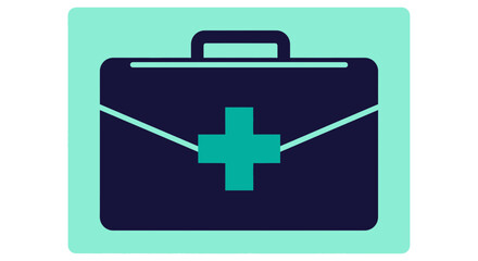 Fototapeta premium Medical Briefcase Illustrative Design Healthcare Symbol Remedy and Aid Icon Visual