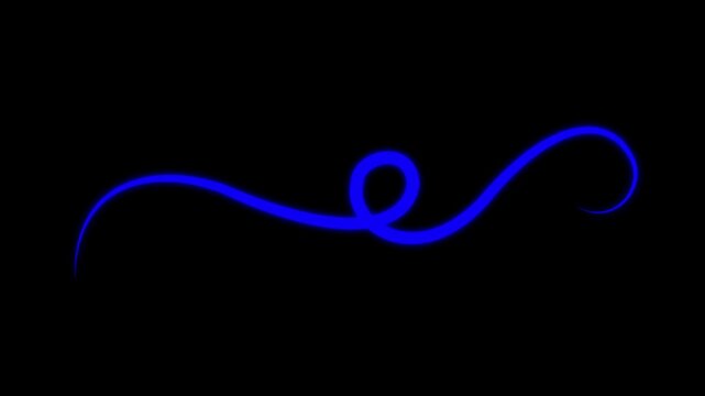 Elegant continuous swirl line flourish divider, minimal decorative curly wave separator element elegant flourish, decorative flourish scroll ornament calligraphy flourish.