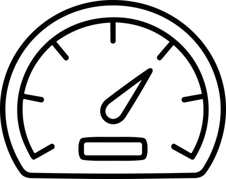 Speedometer Icon Vector Illustration - Gauge, Measurement, Speed Indicator