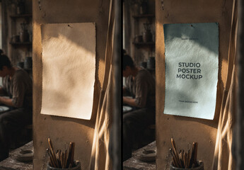 Pottery Studio Poster Mockup 