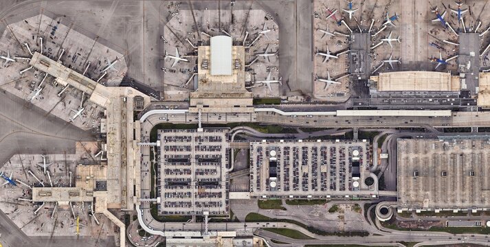 Miami International Airport Satellite Image, Florida USA