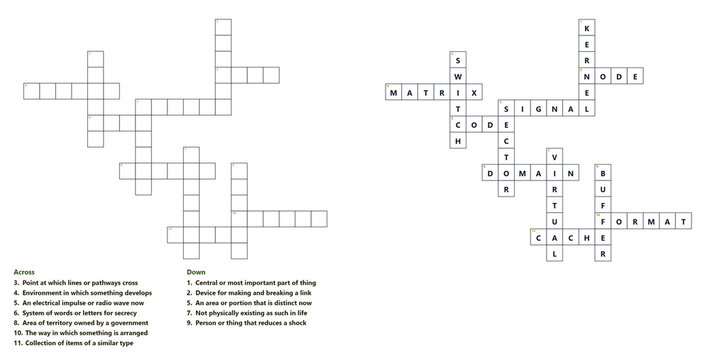 Blank crossword puzzle with clues for word game enthusiasts  