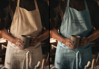 Pottery Studio Apron Mockup