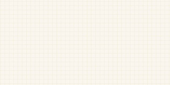 Old beige square notebook paper seamless pattern. Squared grid texture with brown lines. Paper math mesh sheet seamless background. Vector illustration isolated on white background.