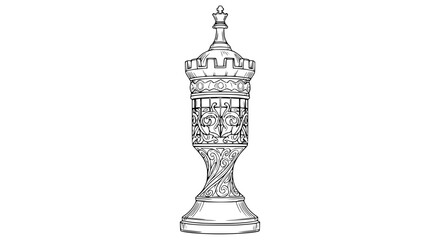 Ornate Incense Burner with Castle Turret Top and Intricate Scrollwork © rglstrm
