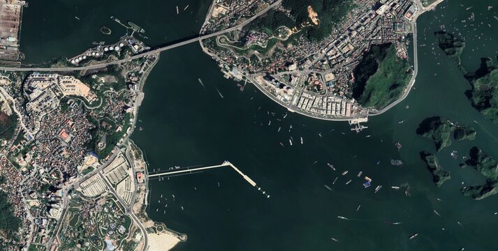 Satellite Image of Vung Tau Vietnam Coast