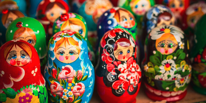 Colorful Russian Nesting Dolls The Market