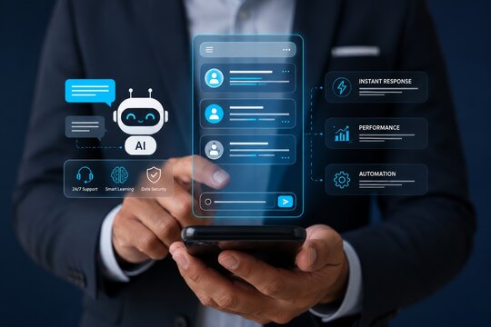 AI Chatbot Customer Support Interface with Smart Automation and Instant Response System