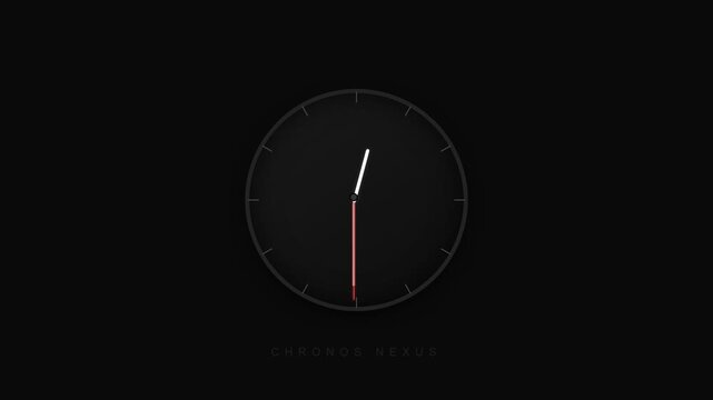 Stylish analog clock face displays the passage of time against a dark ambiance representing concepts of punctuality scheduling appointments and meeting deadlines for business or personal