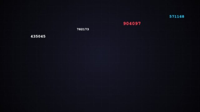 Digital abstract data streams with varying numerical sequences and text elements against a dark deep backdrop representing information flow and communication in a networked world