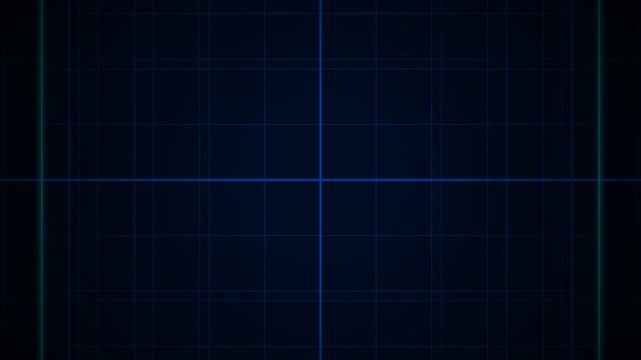 Abstract digital grid pattern with glowing neon lines on a dark deep blue canvas representing technology science data analytics and futuristic connection concepts for digital presentations and