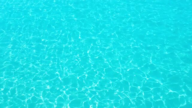 Aerial Top Down View of Crystal Clear Turquoise Ocean Water