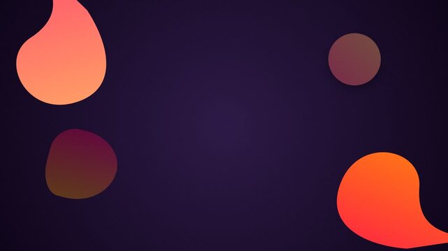 Abstract fluid shapes with gradient colors gently floating on a deep purple cosmos suggesting organic forms and creative digital art for futuristic designs and scientific concepts