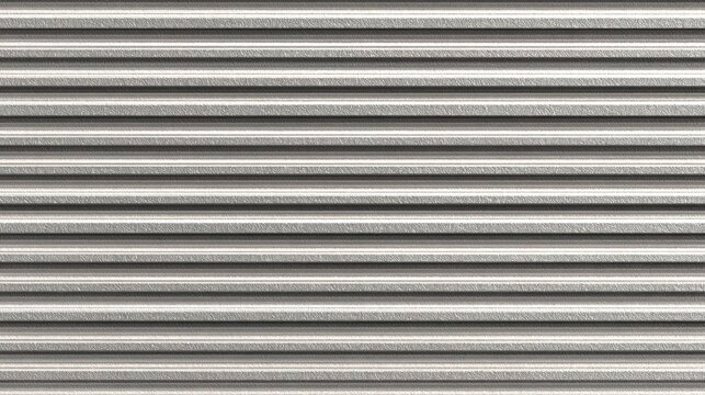 Uniform, horizontally oriented metallic ridges create a detailed, textured background surface