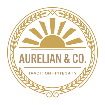 Golden Aurelian Company Logo Design.