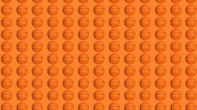 basketball seamless pattern loop animation