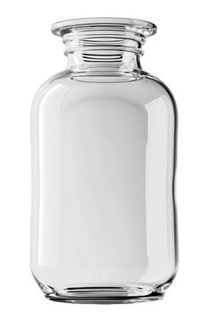 Empty Clear Glass Isolated on Transparent Background