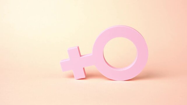 Female gender symbol. Women's health. Rights and freedoms, social significance and traditions. Gender equality concept, wellbeing awareness, empowerment themes and shaping modern female identity.