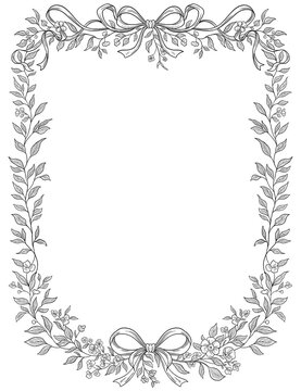 border and frame with floral ornament