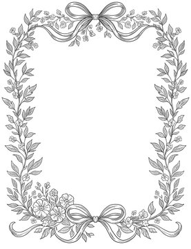 frame with floral ornament