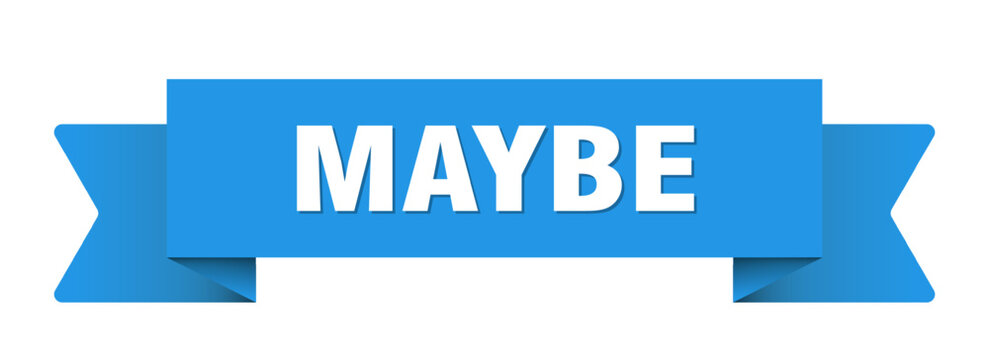 maybe ribbon isolated on transparent background. maybe ribbon