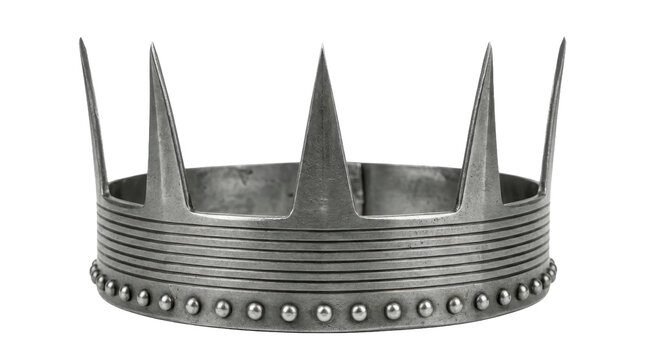 Metal crown with spikes on a transparent background PNG image