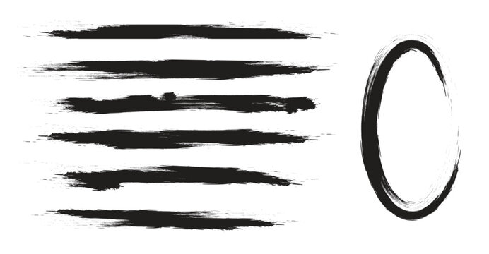 crayon drawn lines illustrator brush stroke set