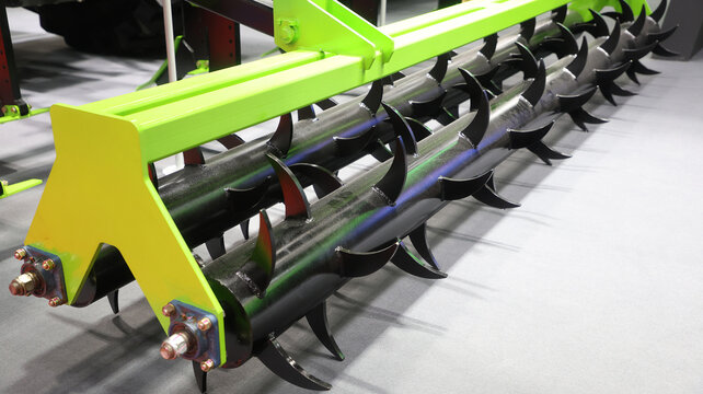 A crumble roller attachment used for soil cultivation and seedbed preparation.