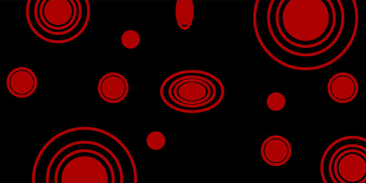 Abstract red pattern with circles. Geometry pattern for fabric. Round Circle Dots. Network Design, Technology Science, Vector Illustration. Perfect For Logo, Banner, Icon, Holiday Background.