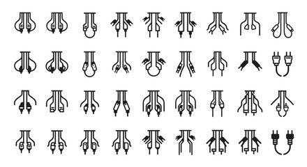 Obraz premium Collection of various octopus illustrations.