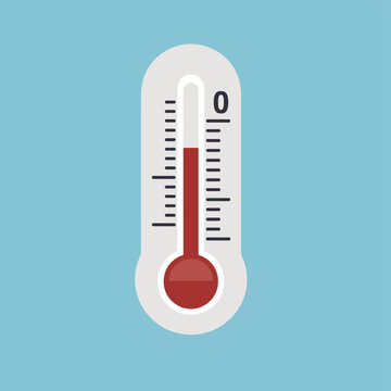 Thermometer Showing Zero Degrees Celsius illustration