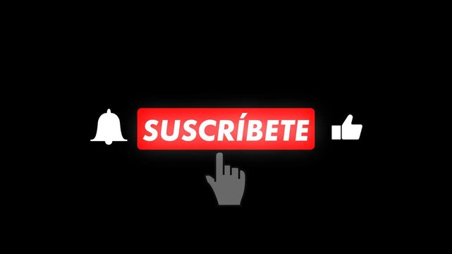 Bot&oacute;n de suscr&iacute;bete para redes sociales. 