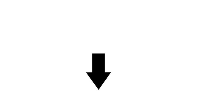 downward arrow animation sequence directional symbol icon graphic motion
