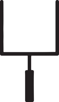 American football goal post icon isolated on white background