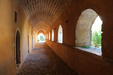 Obraz premium common in an orthodox monastery (arkadi) in crete in greece 
