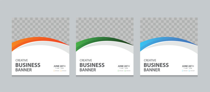 business web banner design template. Suitable for social media post, instagram story post and web marketing ads. vector illustration for editable with Space to add pictures.