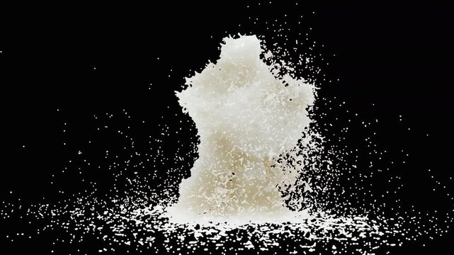 Milk Splash Dancer Character with Alpha Matte