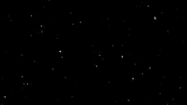 Filmgrain Overlay. Distant white glowing stellar points scattered in vast deep black silent space. Suitable for astronomy, space exploration concepts visuals.