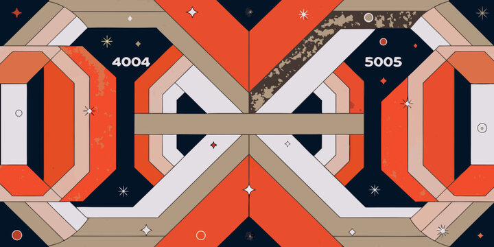 geometric pattern with numbers and stars triangle