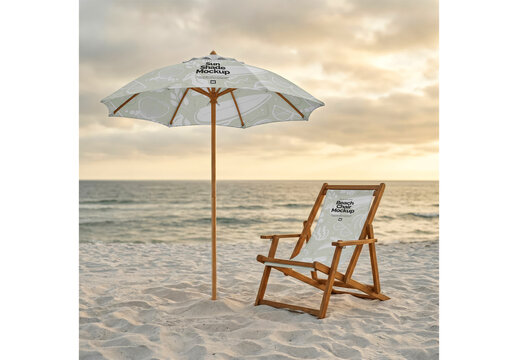 Beach Chair Mockup Design for Creative Agency and Brand Portfolio