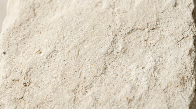 Close up of white stone texture background with rough limestone surface