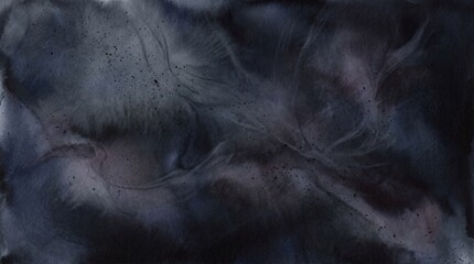 Fototapeta premium Abstract Ink Wash on Wet Paper Texture – Dark Artistic Background