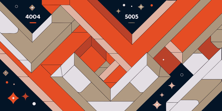 geometric pattern with numbers and stars triangle